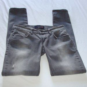 LEVI's Light Gray Wash DISTRESSED/DESTROYED Skinny Leg Jeans Sz 3M (31.5 Inseam)